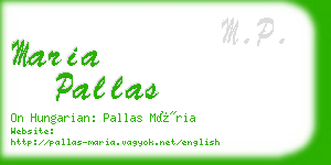 maria pallas business card